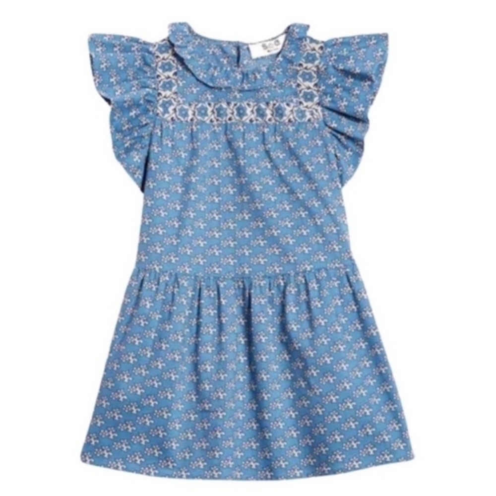 SEA NEW YORK TODDLER GIRL FERNANDA FLORAL FLUTTER-SLEEVE DRESS
